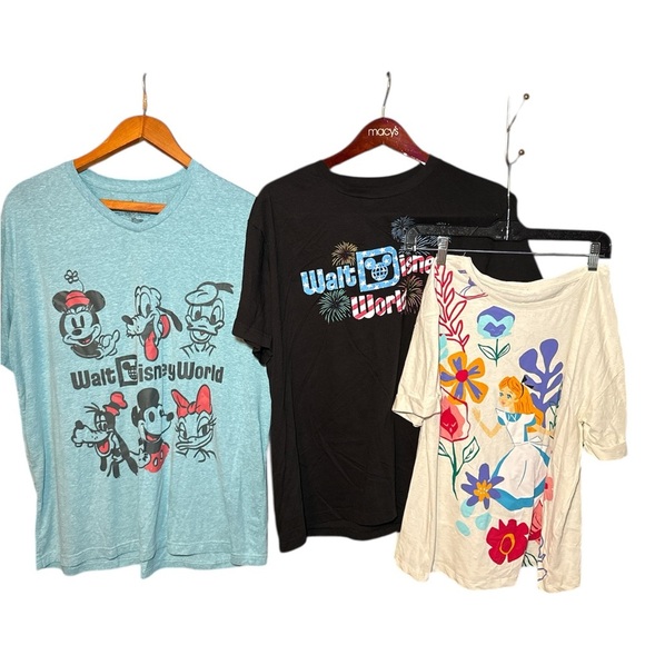 Disney Tops - Disney Women's Bundle Tees Lot of 3 Aqua black, Cream XL & Large